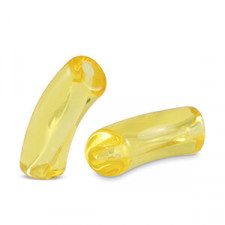Acrylic Tube bead 34x12mm - Freesia yellow